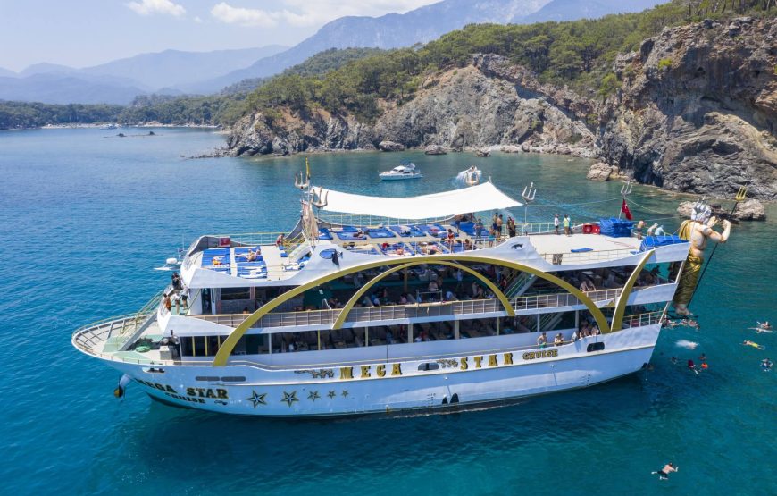 From Antalya To Kemer Mega Star Boat Trip w/Free Transfer